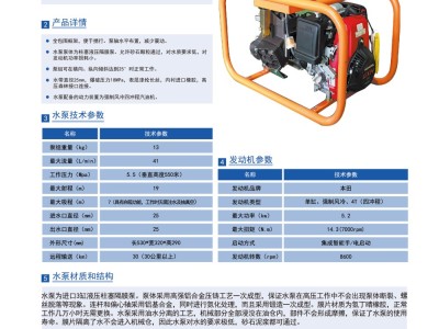 远程输送高压森林消防泵组图2